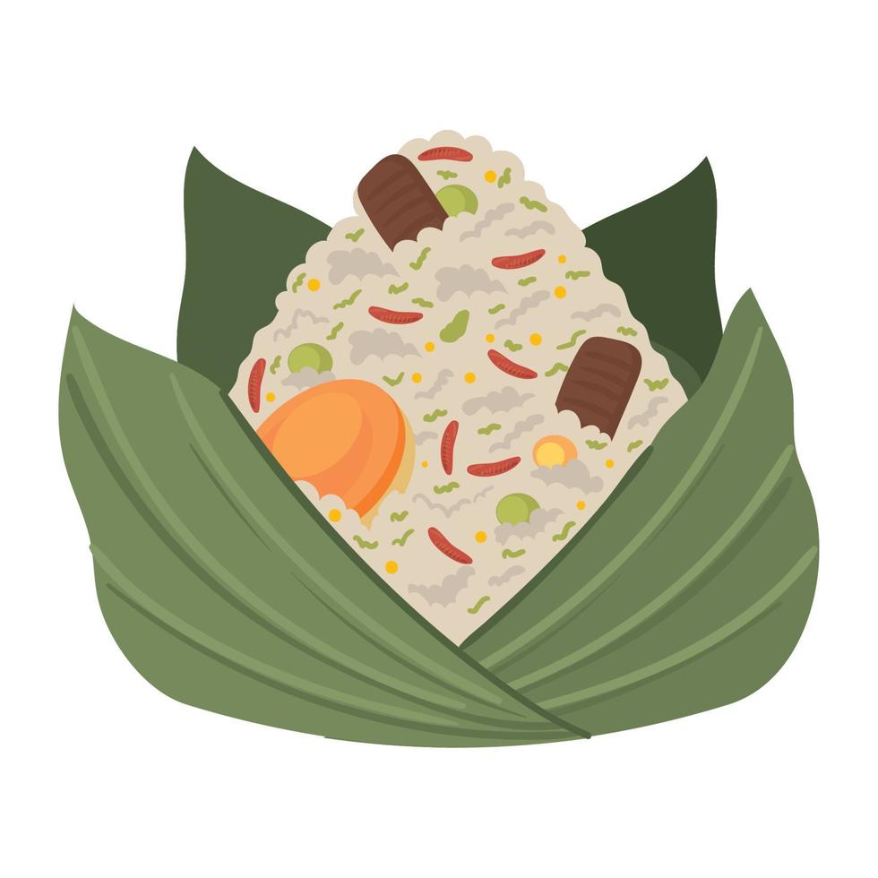 zongzi with leaf vector