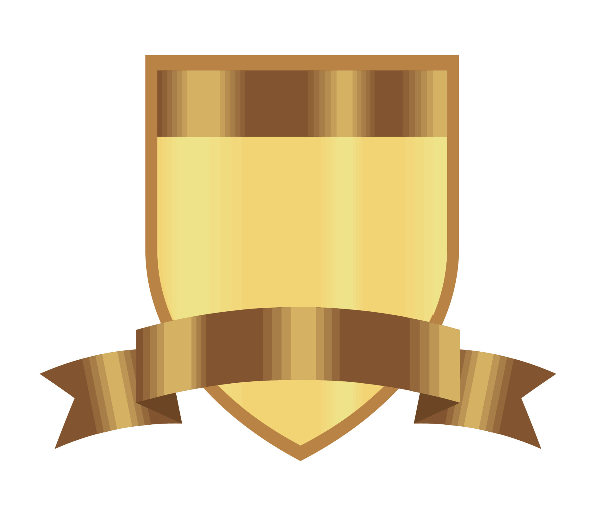 golden shield and ribbon 16754653 Vector Art at Vecteezy
