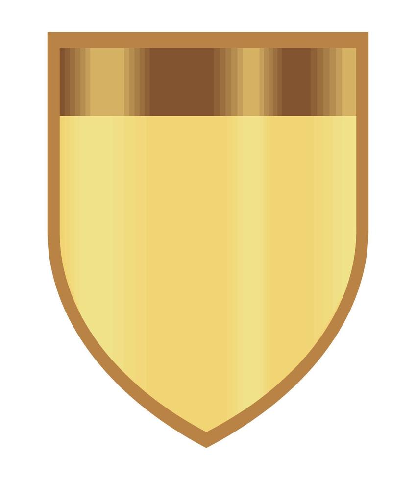 plantilla de escudo dorado vector