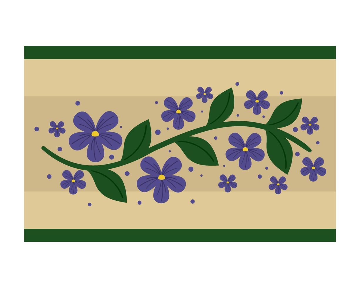 icono de flores moradas vector