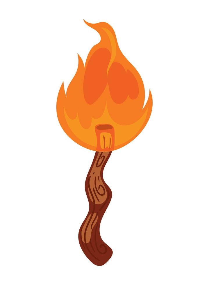 torch flame icon vector
