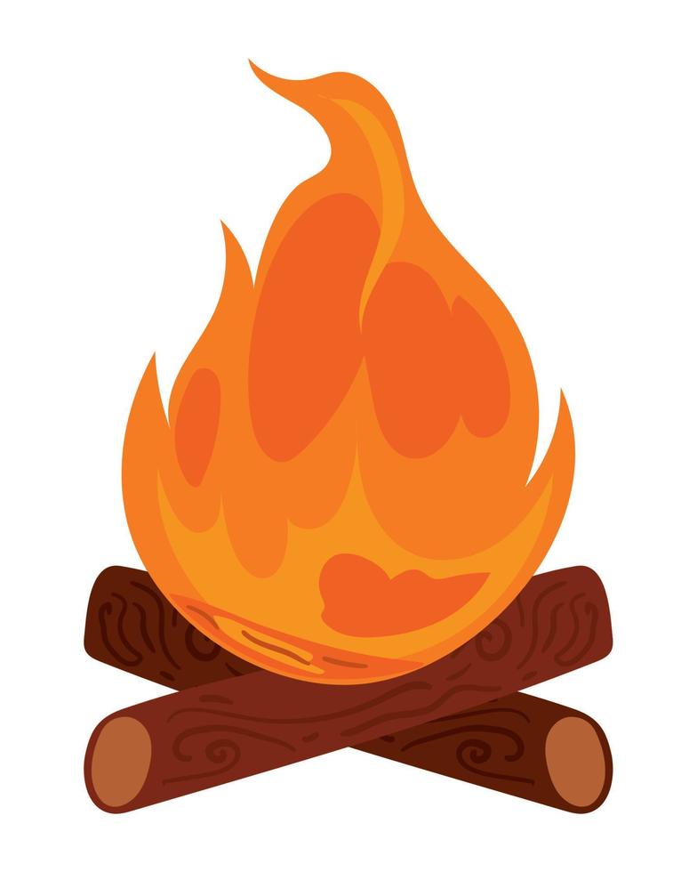 burning bonfire icon vector