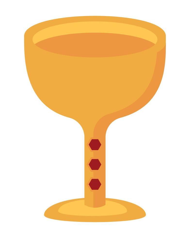 gold chalice icon vector