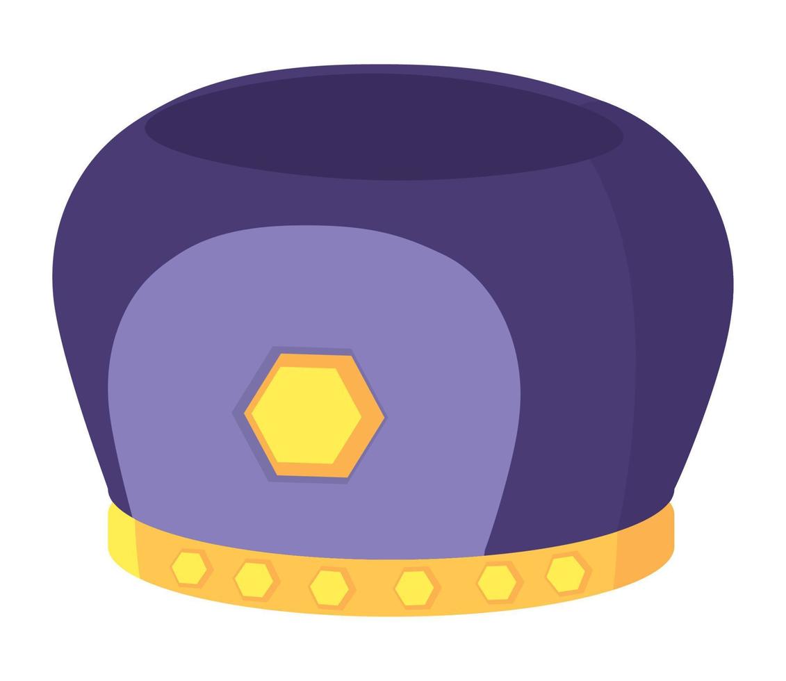 turban with jewel vector