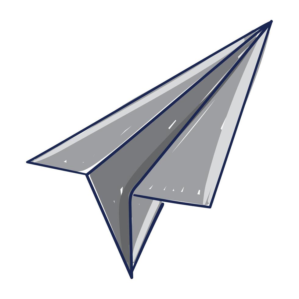 icono de avion de papel vector