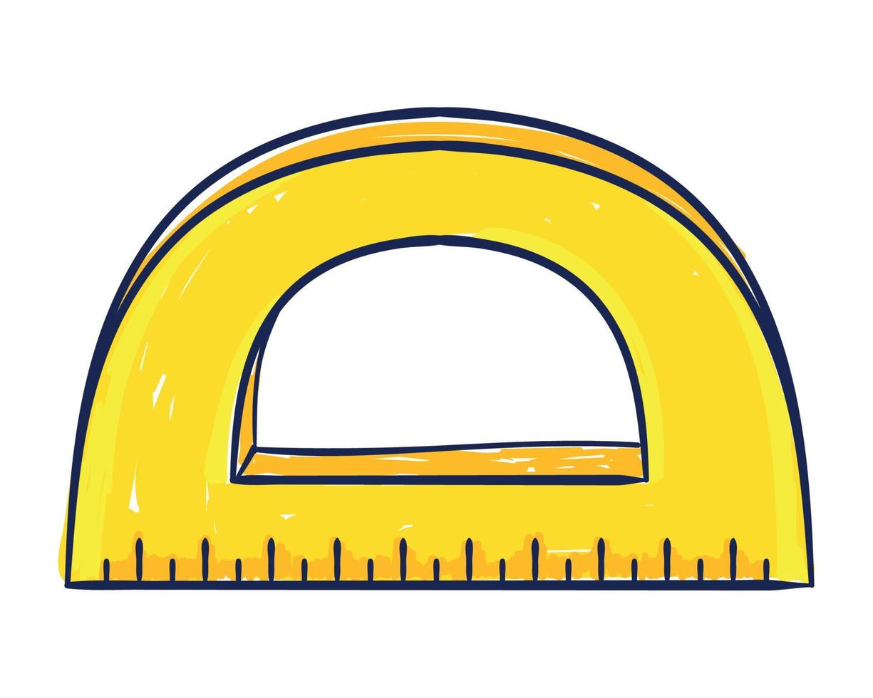 protractor school supply vector