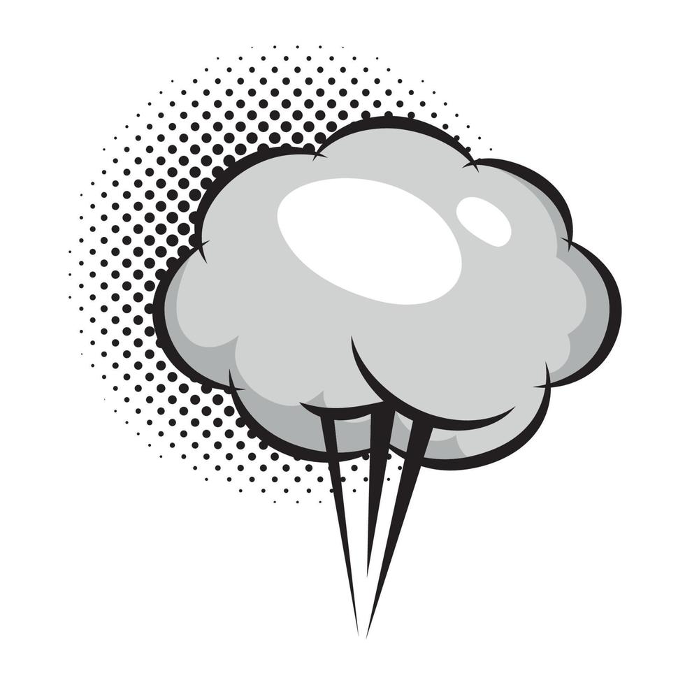cloud bubble pop art style vector