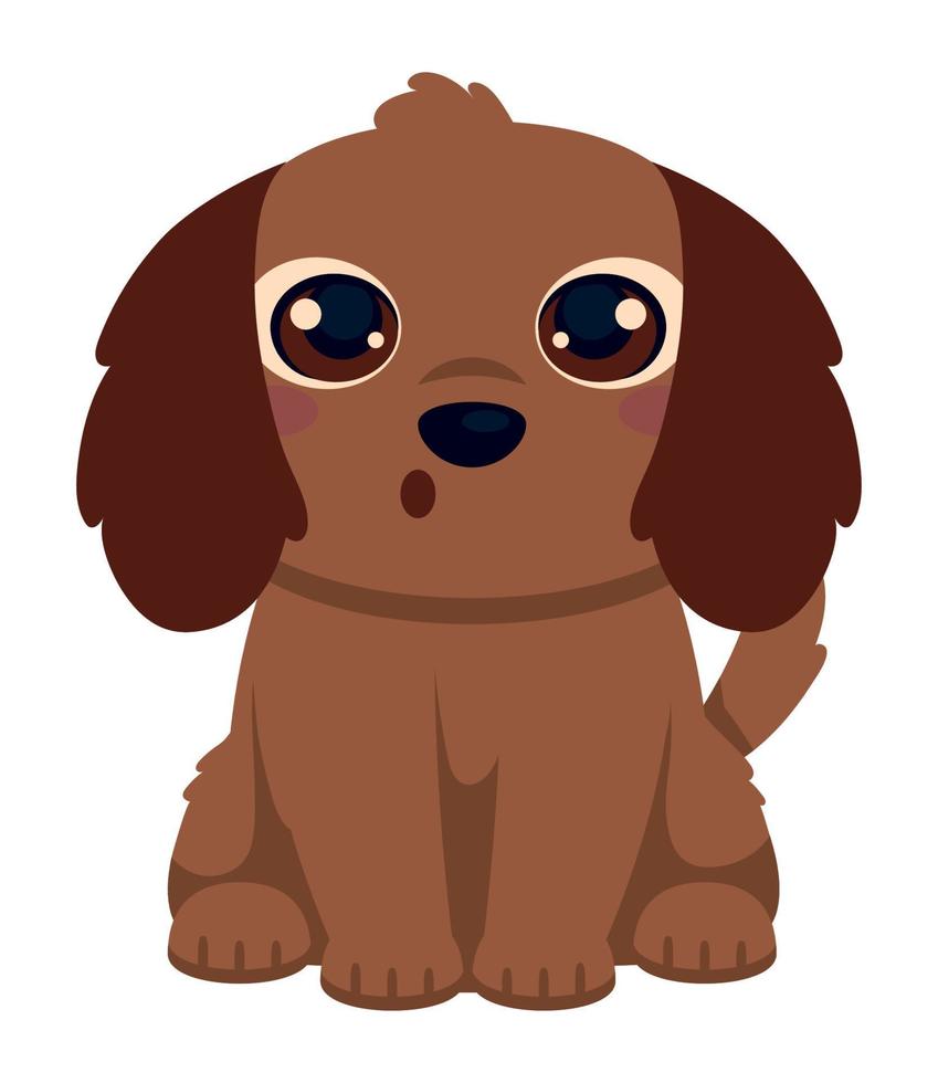 perro lindo animal vector