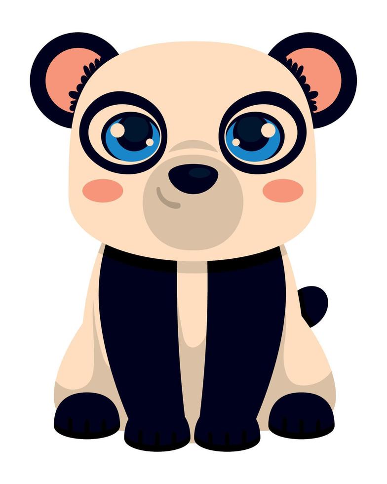 panda lindo animal vector