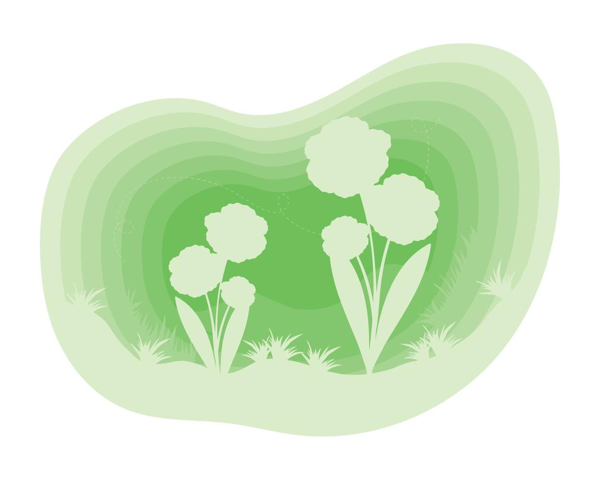 flowers nature paper art vector