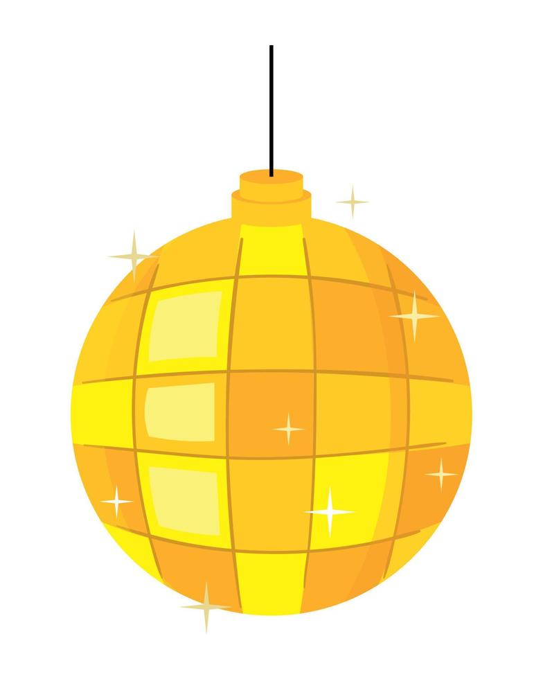 golden disco ball vector