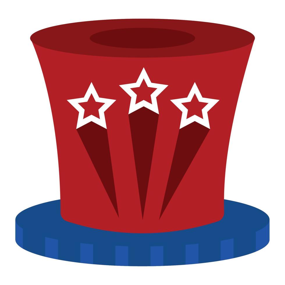 top hat with stars vector
