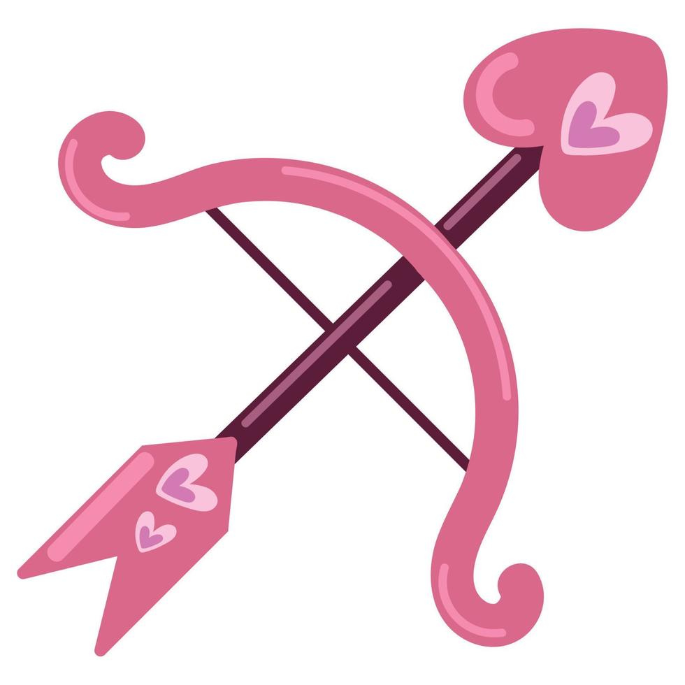 bow and arrow valentines day vector
