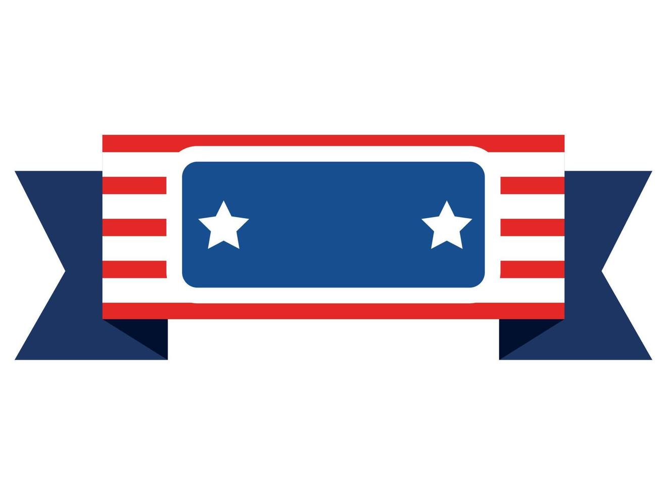 badge with US flag color vector