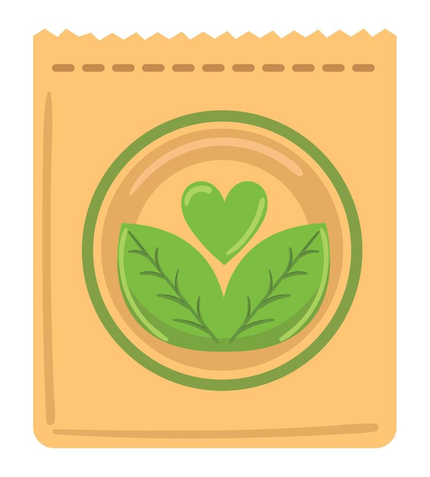 green tea bag vector