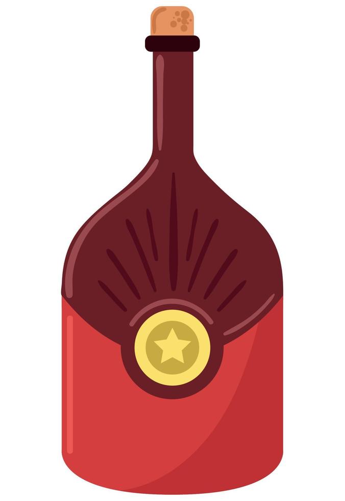 wine bottle drink vector