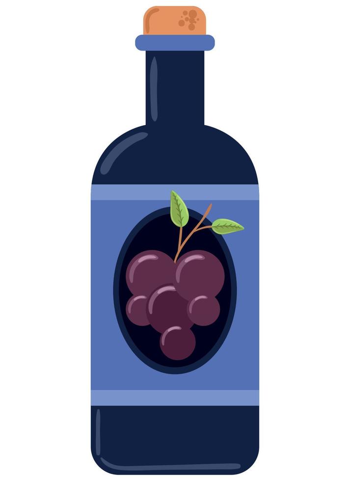 botella de vino bebida vector