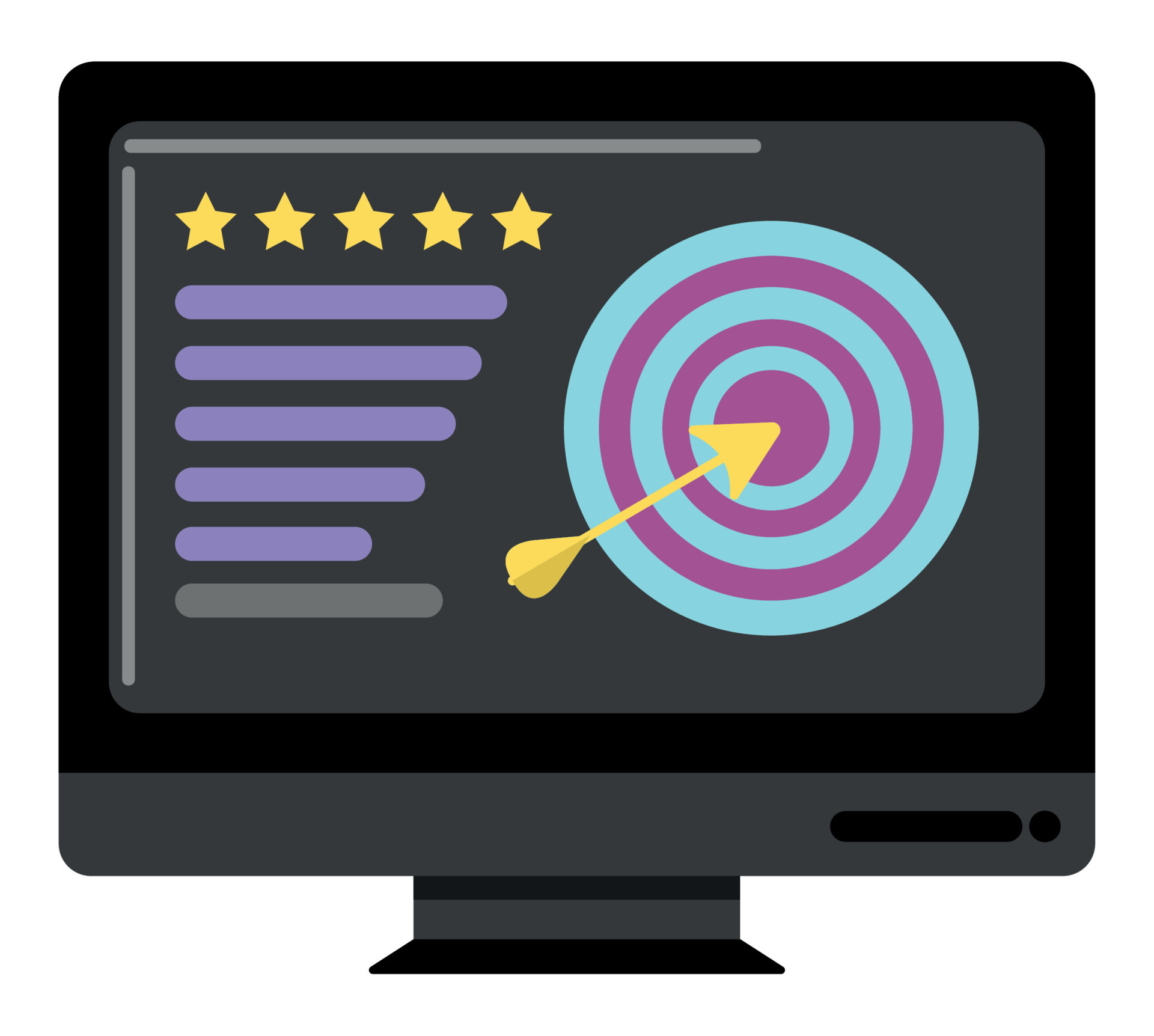 computer target and marketing 16754996 Vector Art at Vecteezy