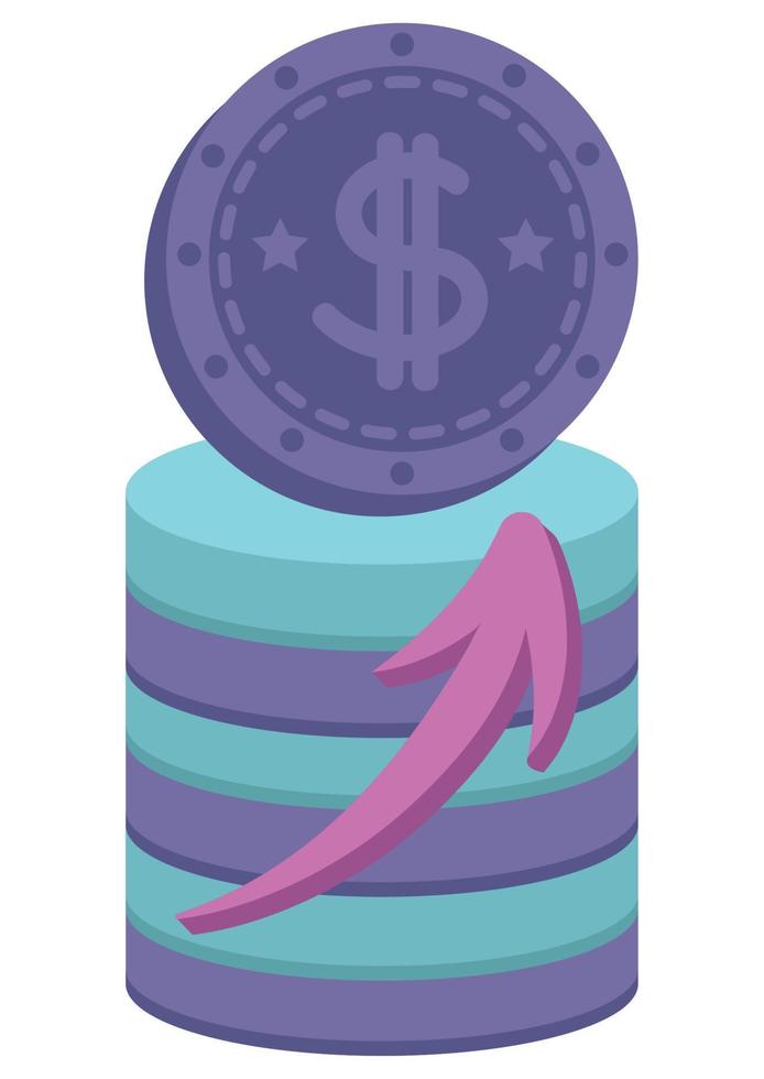 money and chart arrow vector