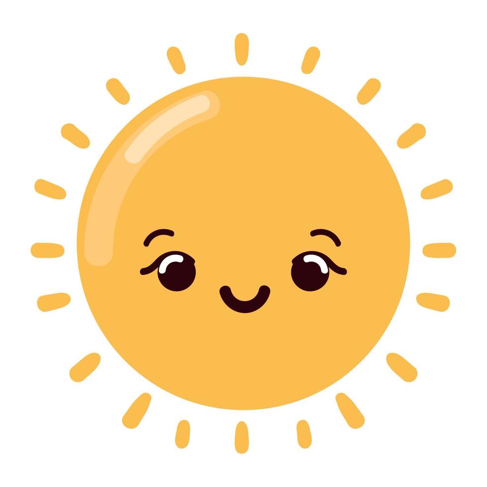 cute sun cartoon vector