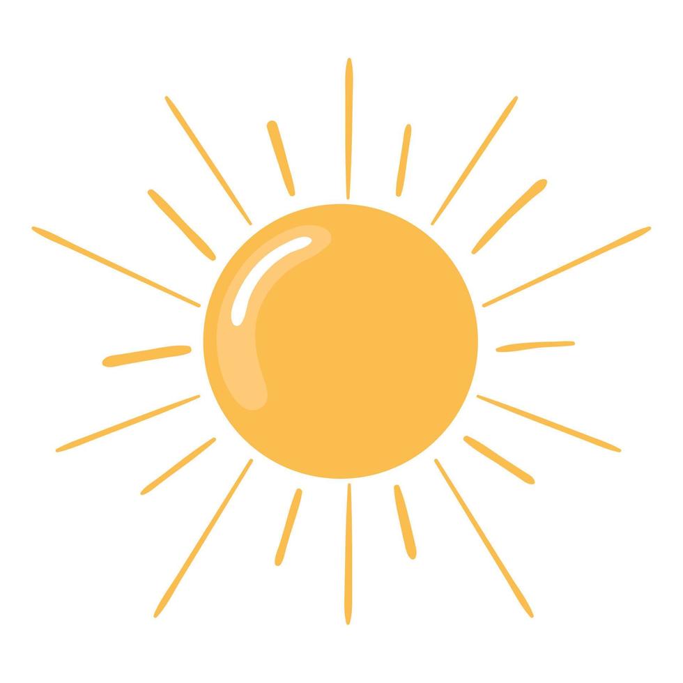 sun weather icon vector