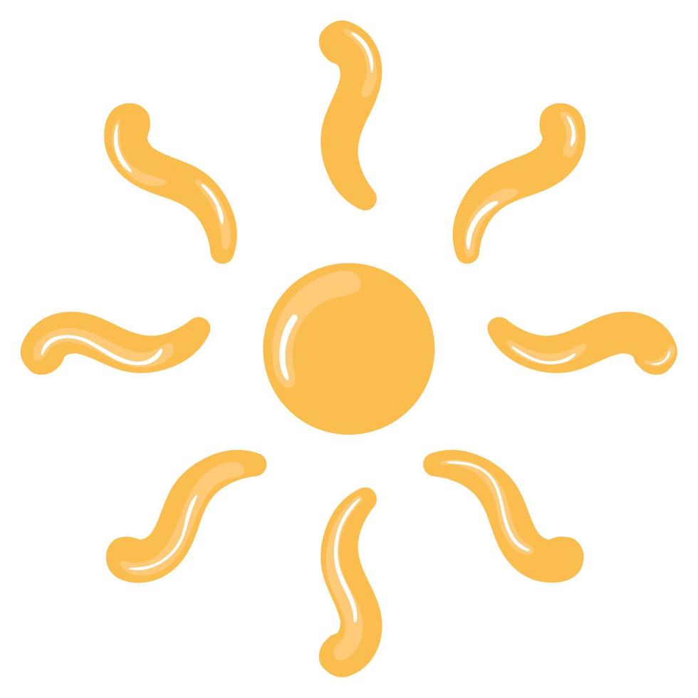 sun on white background vector