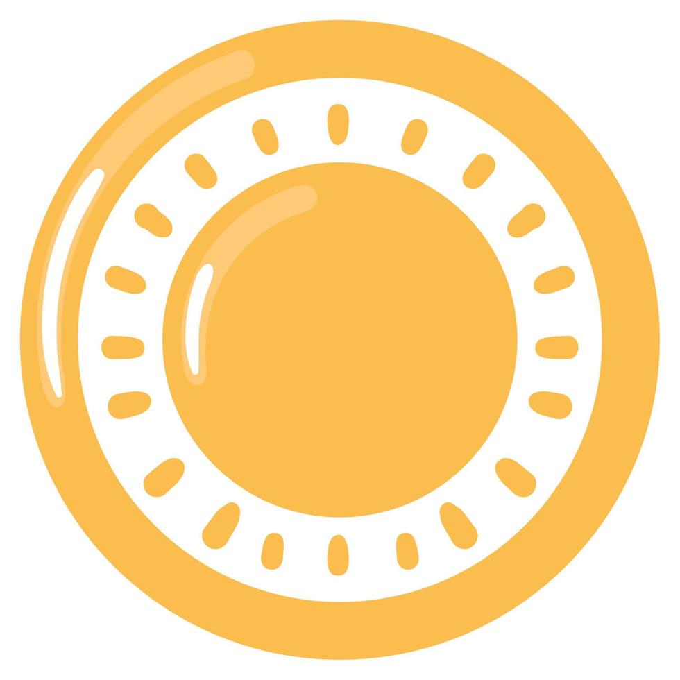 sun isolated icon vector