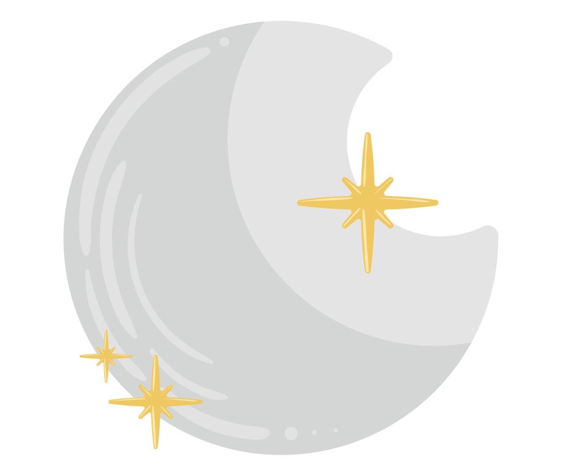 cute moon isolated vector