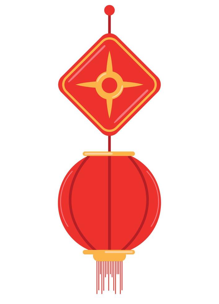chinese lamp icon vector