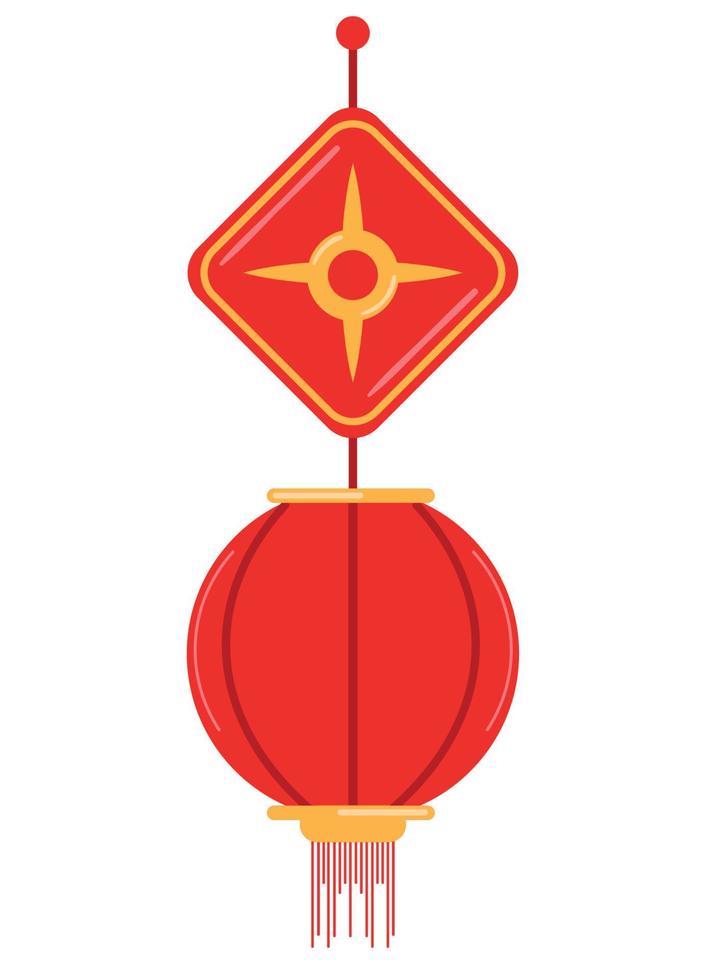 icono de lampara china vector