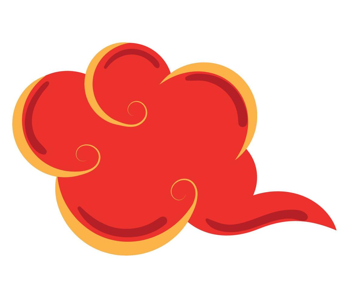 icono de nube china vector