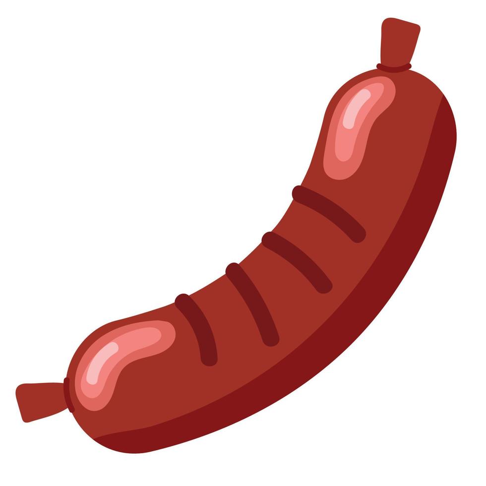 bbq sausage icon vector
