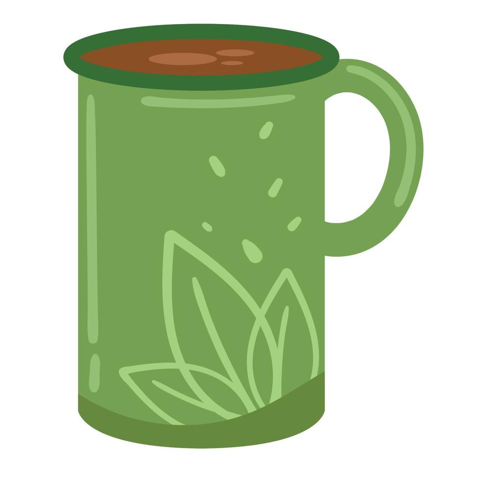 taza de cafe verde vector
