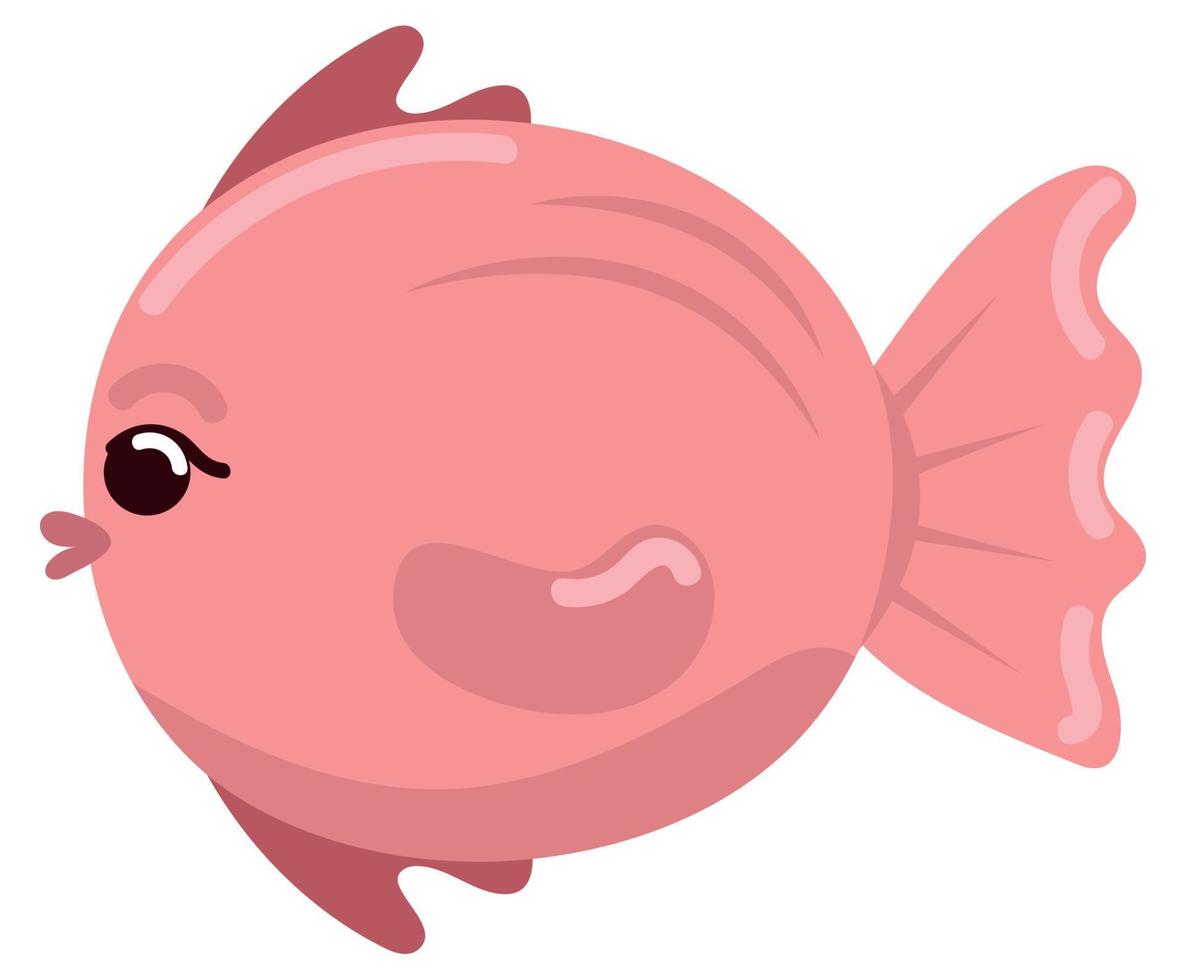 pink fish icon vector