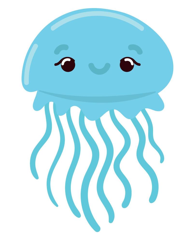 jellyfish sea icon vector