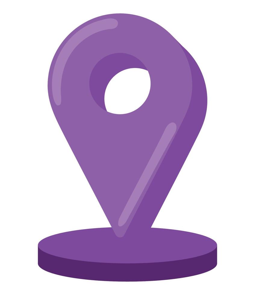 round location pin vector