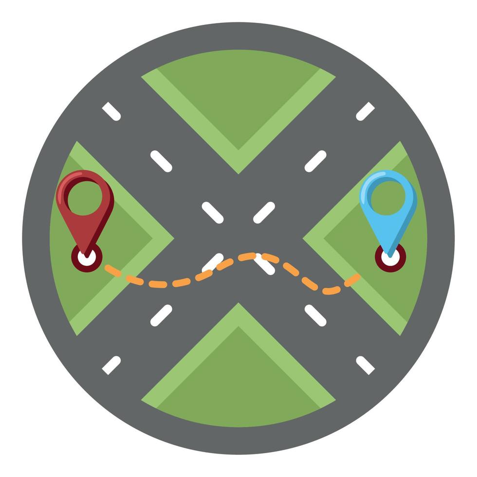 location crossroad pointers vector