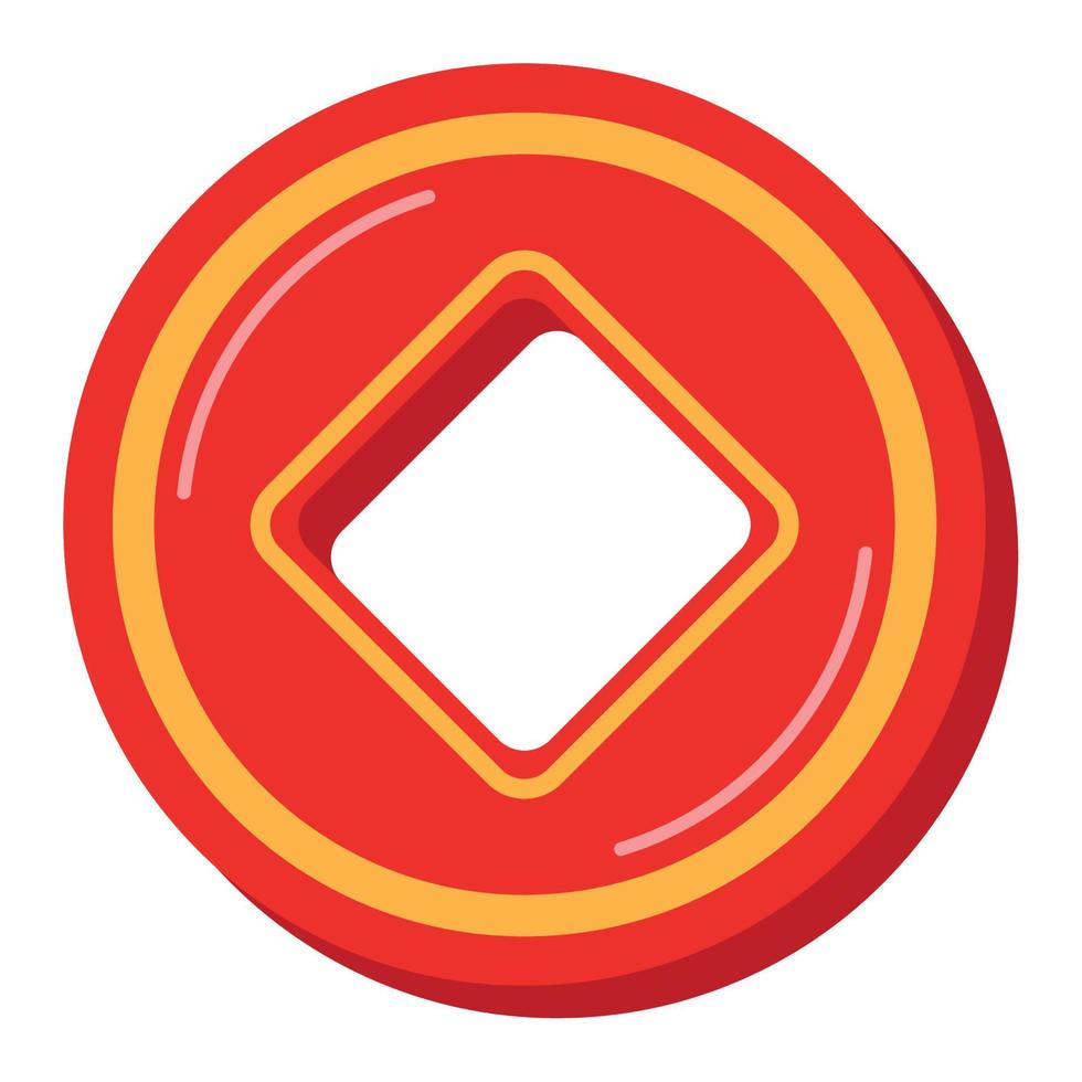chinese coin luck vector