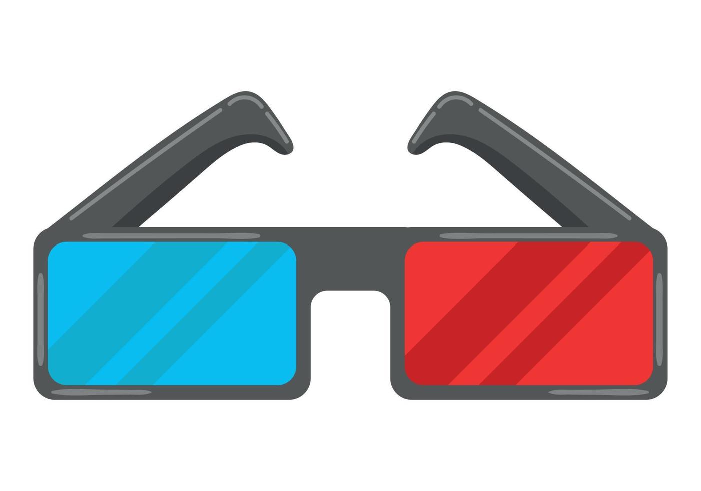 movie 3d glasses vector