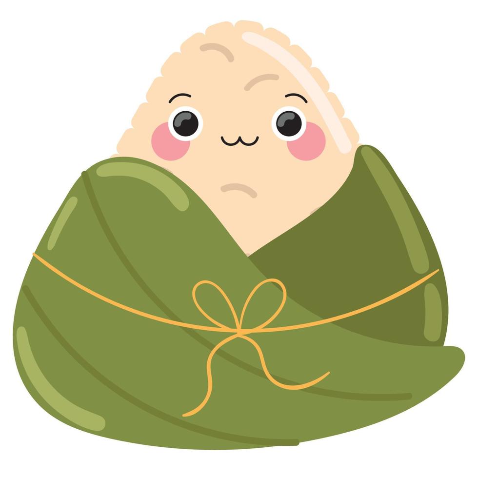 cute zongzi food vector