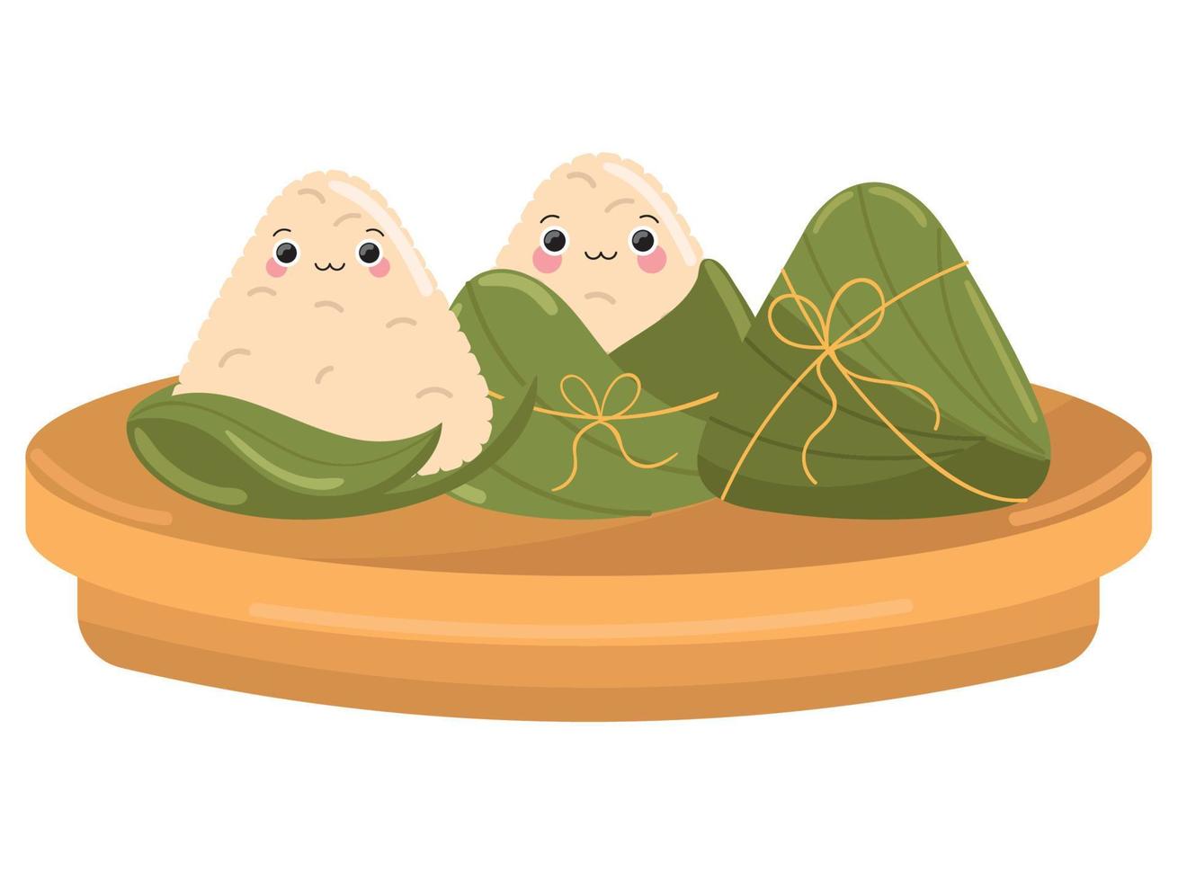 zongzi in a dish vector