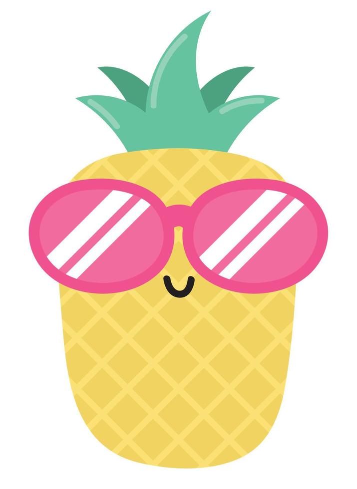 piña color pasteles tropicales vector