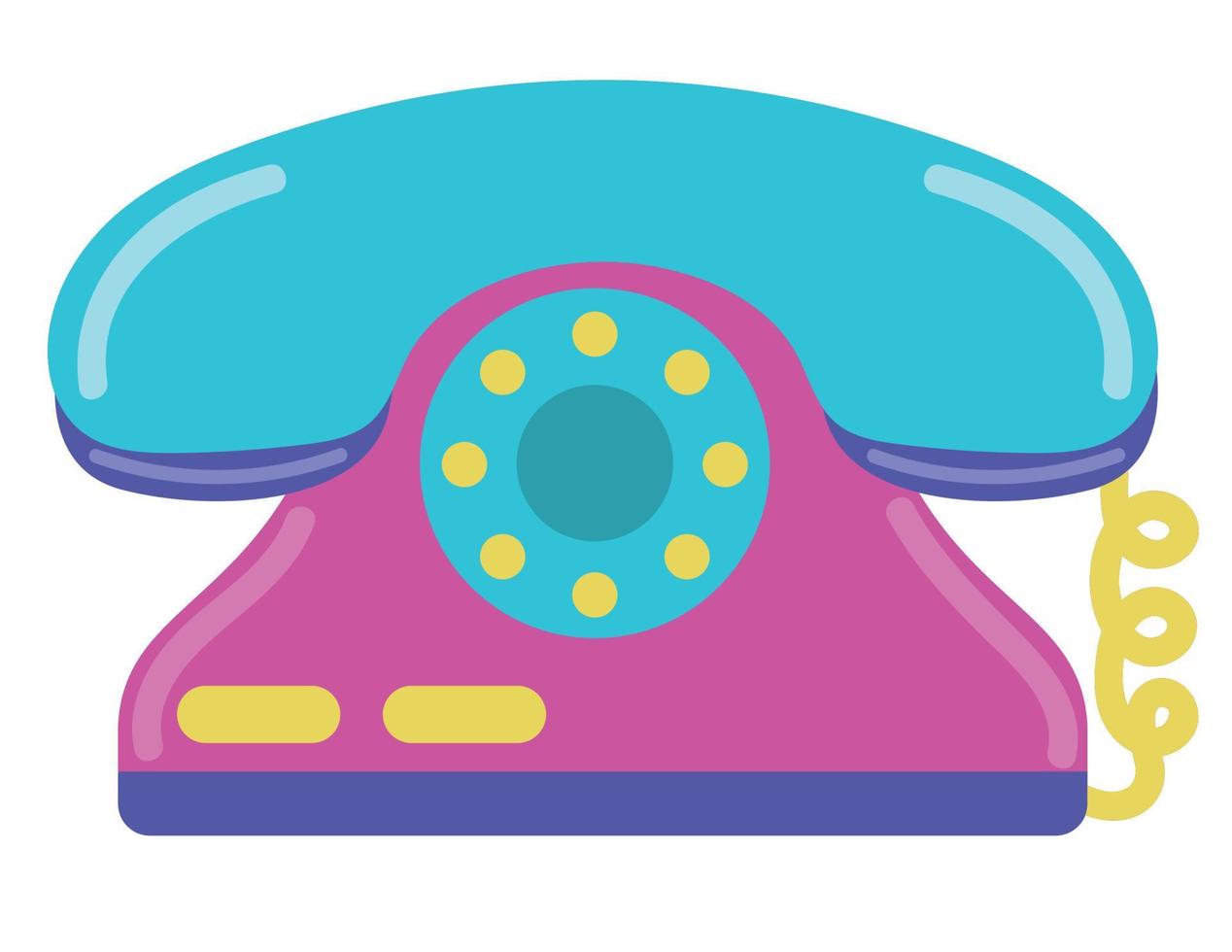 telephone 90s pop art vector