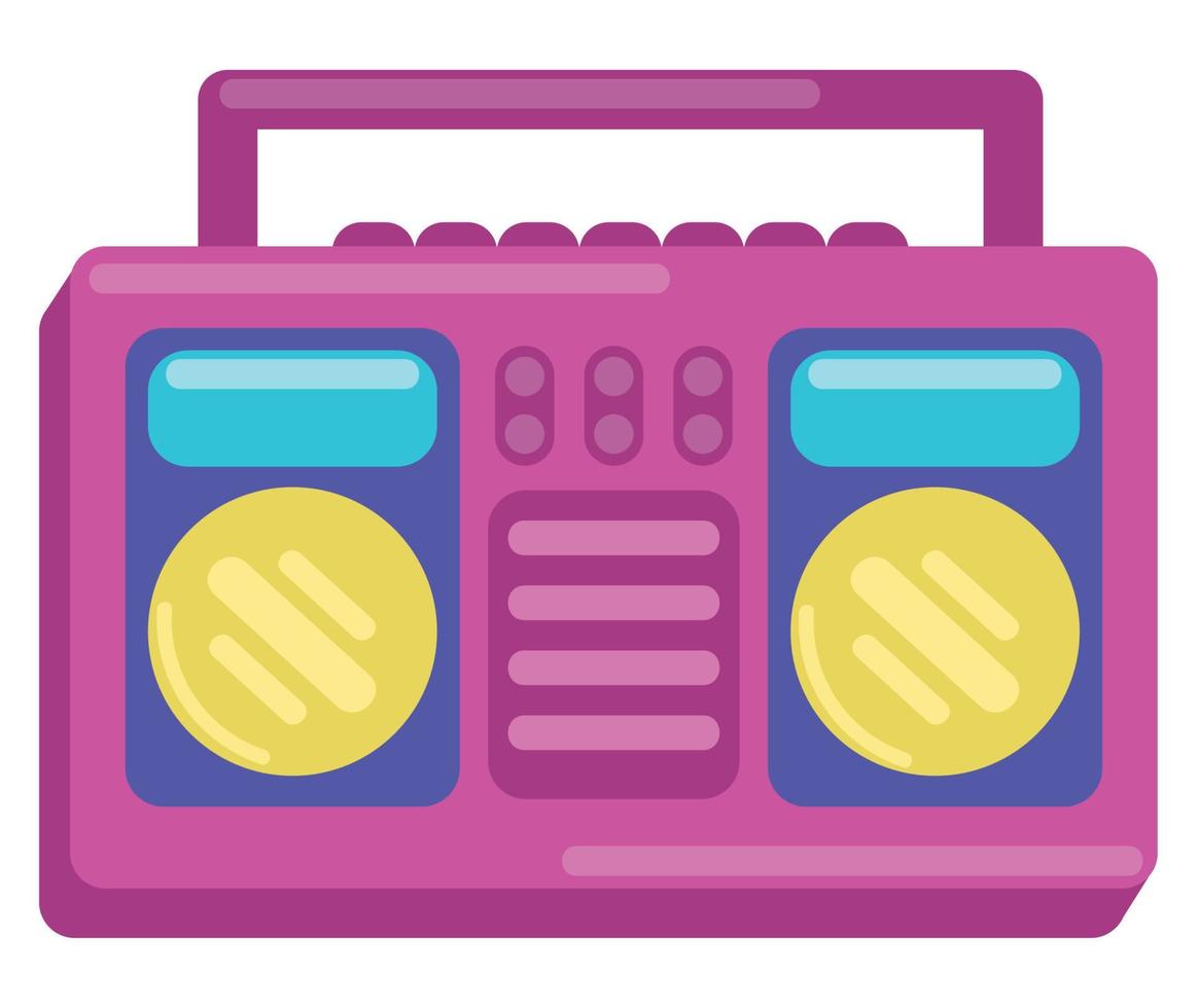 boombox radio 90s pop art vector