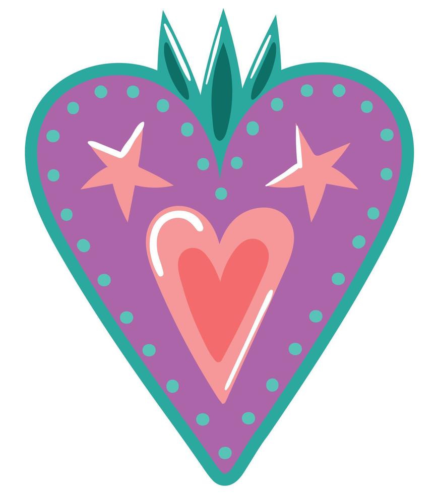 icono de corazón decorativo vector