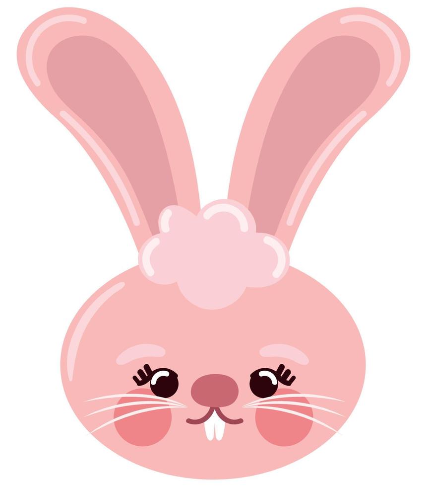 cute rabbit face vector