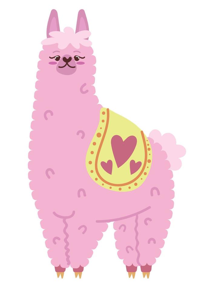 llama cute cartoon vector