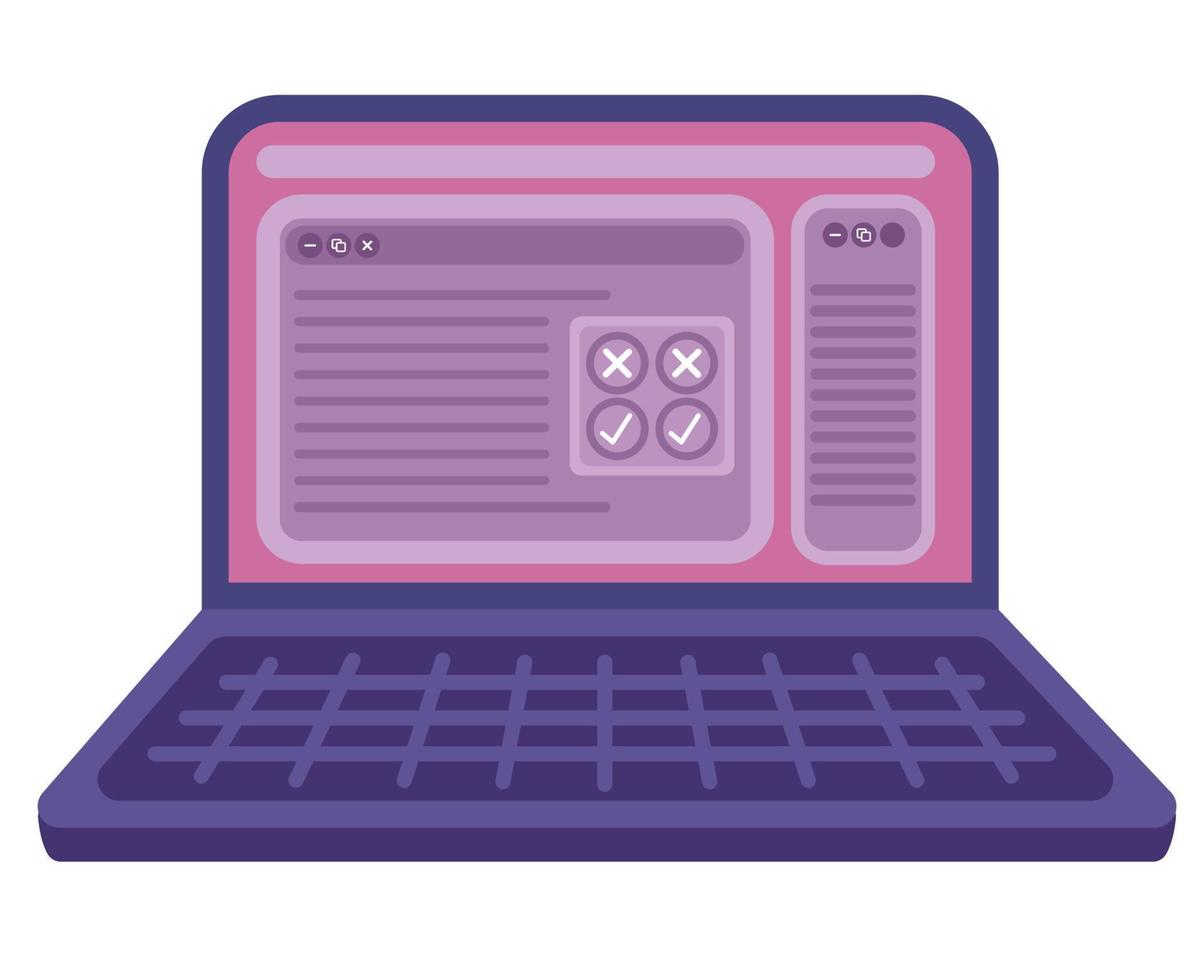 laptop web development 16755271 Vector Art at Vecteezy