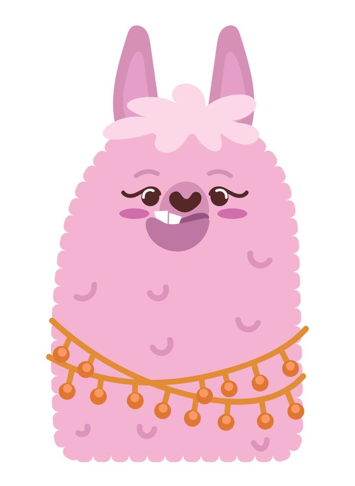 funny llama cartoon vector