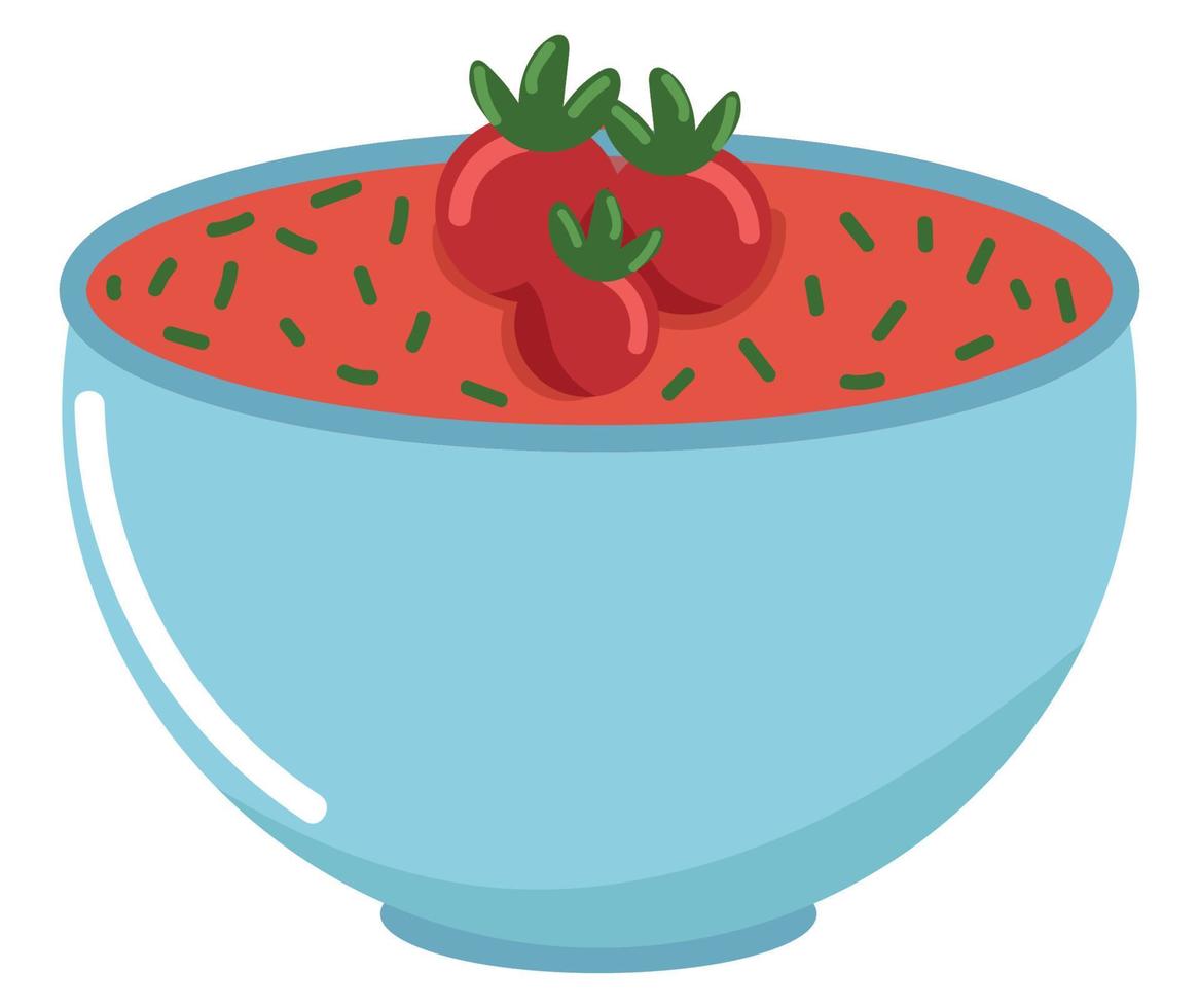 vegetarian tomato soup vector